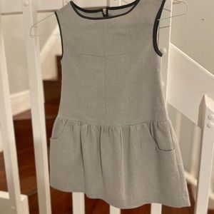 Zara silver dress lined  size 5-6 Perfect condition, like new